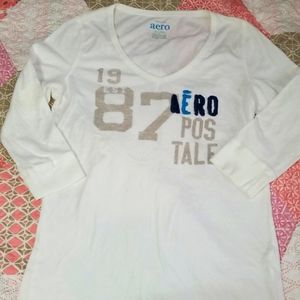 Aeropostale white long sleeve shirt